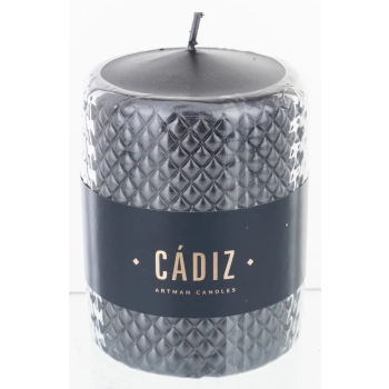 Pl Czerń Świeca Cadiz Duży Walec Fi9