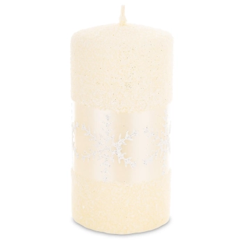 Pl Kremowy Świeca Snow Queen Walec Duży Fi7