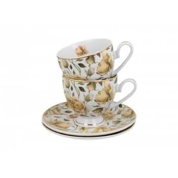 Pl 2 Filiżanki Ze Spodkami English Roses White