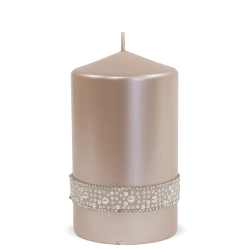Pl Rose Gold Świeca Crystal Opal W Śr. Fi8-Prom.
