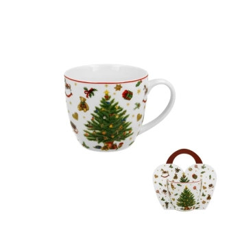 Pl Kubek 460 Ml W Koszyczku Christmas Tree
