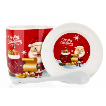 Pl Kubek Z Łyżeczką I Podstawką 330 Ml
