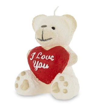 Pl Świeca Biała Figurka Teddy