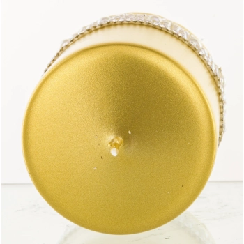 Pl Złoty Świeca Crystal Opal Walec Mały Fi7