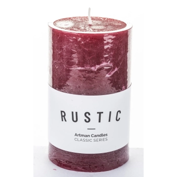 Pl Bordo Świeca K Rustic Walec Średni Fi7-Przec.