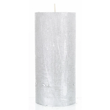 Pl Świeca Rustic Satin Słupek 70/150 Srebrny