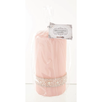 Pl Rose Gold Perła Świeca Crystal W Śr. Fi7-Prom.