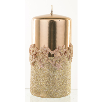 Pl Rose Gold Świeca Ice Star Walec Średni Fi7