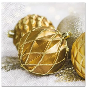 Pl Serwetki Modern Gold Baubles