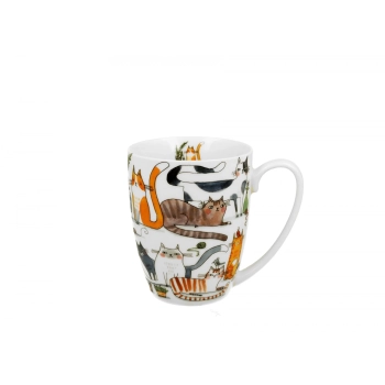 Pl Kubek 350 Ml W Koszyczku Koci Świat-Leniwe Koty