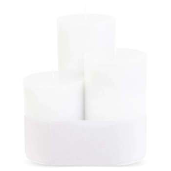 Pl Lino Blanco Świeca Glass Classic 3-Pack Walec