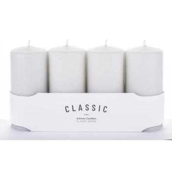 Pl Szary Świeca K Classic Mat 4-Pack Duży-Przec.