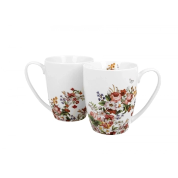 Pl Kubki 380Ml Vintage Flowers White