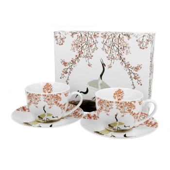Pl 2 Filiżanki Ze Spodkami 280 Ml Sakura I Żurawie