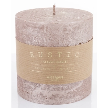 Pl Rose Gold Rustic Metalic Świeca Walec Mały Fi9
