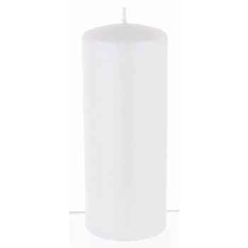 Pl Biały Świeca Opal Metallic Mat Walec Duży  Fi7