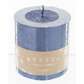 Pl Granat Świeca Rustic Metalic Walec Mały Fi9