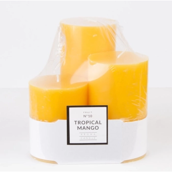 Pl Trop. Mango Świeca Glass Classic 3-Pack Walec