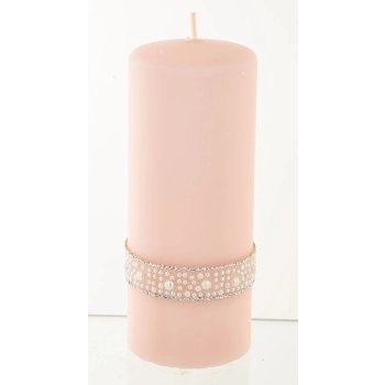Pl Rose Gold Perła Świeca Crystal W Duży Fi7-Prom.