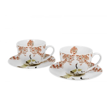 Pl 2 Filiżanki Ze Spodkami 280 Ml Sakura I Żurawie