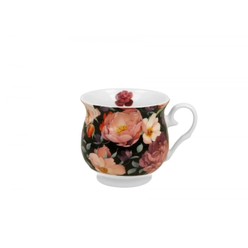 Pl Kubek Retro Spring Roses Black