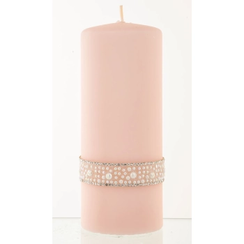 Pl Rose Gold Perła Świeca Crystal W Duży Fi7-Prom.