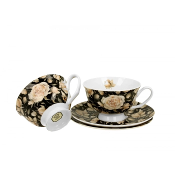 Pl Filiż. Royal Ze Spodk. English Roses Black 2Szt