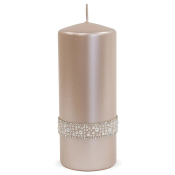 Pl Rose Gold Świeca Crystal Opal W Duży Fi7-Prom.