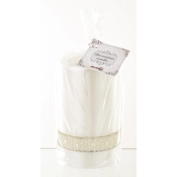 Pl Biel Świeca Crystal Opal Pearl Walec Średni Fi8
