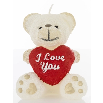 Pl Świeca Biała Figurka Teddy