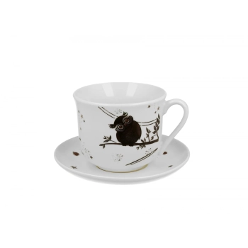 Pl Filiżanka Jumbo Ze Spodkiem Charming Owls 470Ml