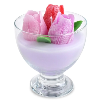 Pl Tulipany W Pucharku Liliowy Świeca Woskowa