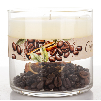 Pl Świeca Duo Coffee Aroma Szkło Małe Kremowy