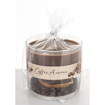 Pl Świeca Duo Coffee Aroma Szkło Małe Brązowy