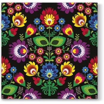 Pl Serwetki Tat Folky Style Black