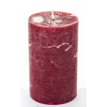 Pl Bordo Świeca K Rustic Walec Średni Fi7-Przec.