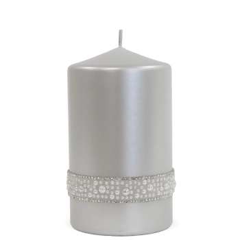 Pl Srebrny Świeca Crystal Opal Walec Śr. Fi8-Prom.