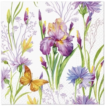 Pl Serwetki Iris With Butterfly