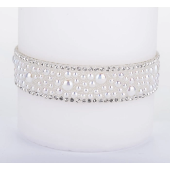 Pl Biel Perła Świeca Crystal Walec Średni Fi7