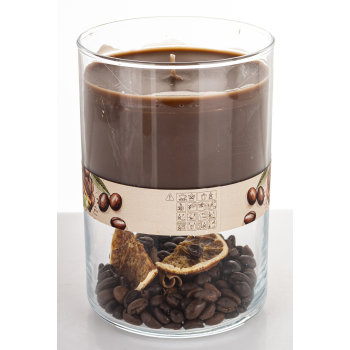 Pl Świeca Duo Coffee Aroma Szkło Duże Brązowy