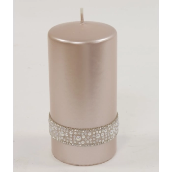 Pl Rose Gold Świeca Crystal Opal W Śr. Fi7-Prom.