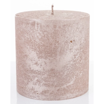 Pl Rose Gold Rustic Metalic Świeca Walec Mały Fi9