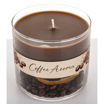 Pl Świeca Duo Coffee Aroma Szkło Małe Brązowy