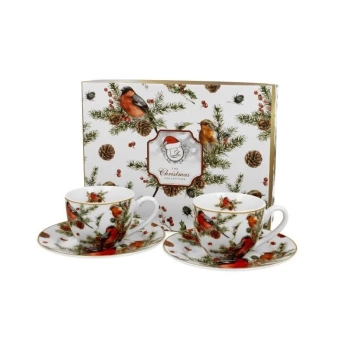 Pl 2 Filiż. Espresso Ze Spodkiem Christmas Birds