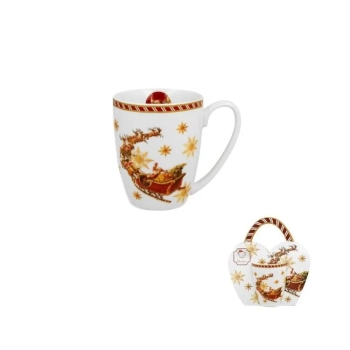 Pl Kubek Classic W Koszyczku Santa On Sleigh