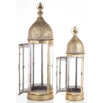 Lampion Metalowy Kpl.2 Szt.