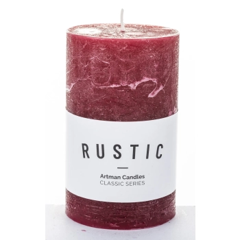 Pl Bordo Świeca K Rustic Walec Średni Fi7-Przec.