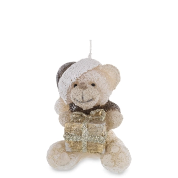 Pl Świeca Figurka Teddy Piaskowy