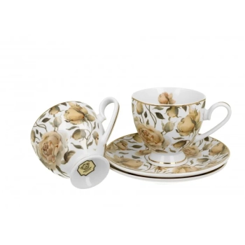 Pl 2 Filiżanki Ze Spodkami English Roses White