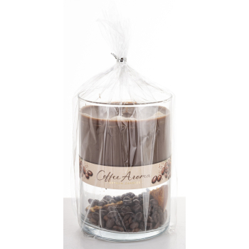 Pl Świeca Duo Coffee Aroma Szkło Duże Brązowy